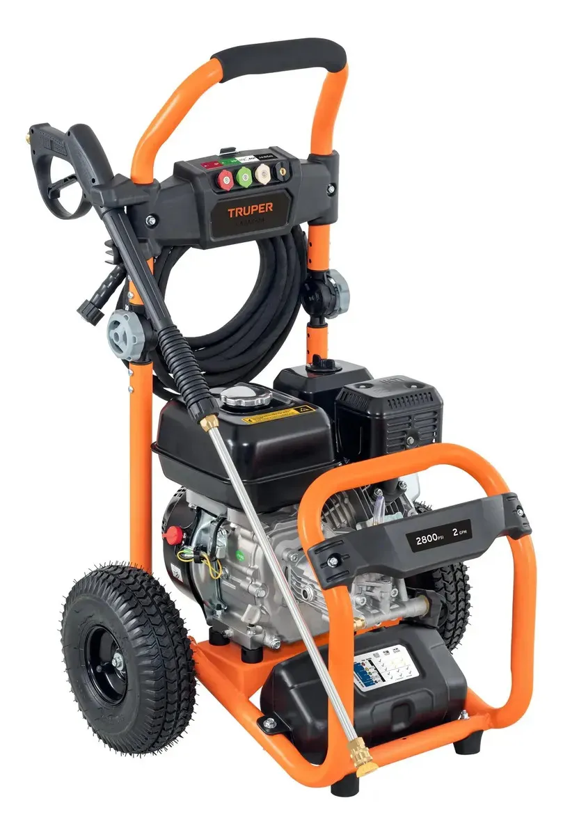 Hidrolavadora Con Motor A Gasolina, 2,800 Psi, Truper Naranja