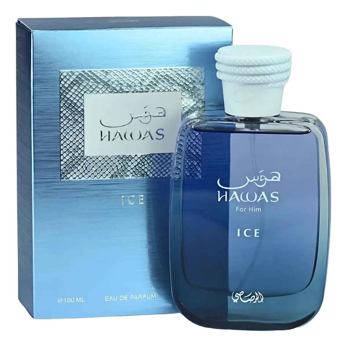 Perfume Rasasi Hawas Ice Eau de Parfum 100ml Aromático Amaderado Spray Para Hombre