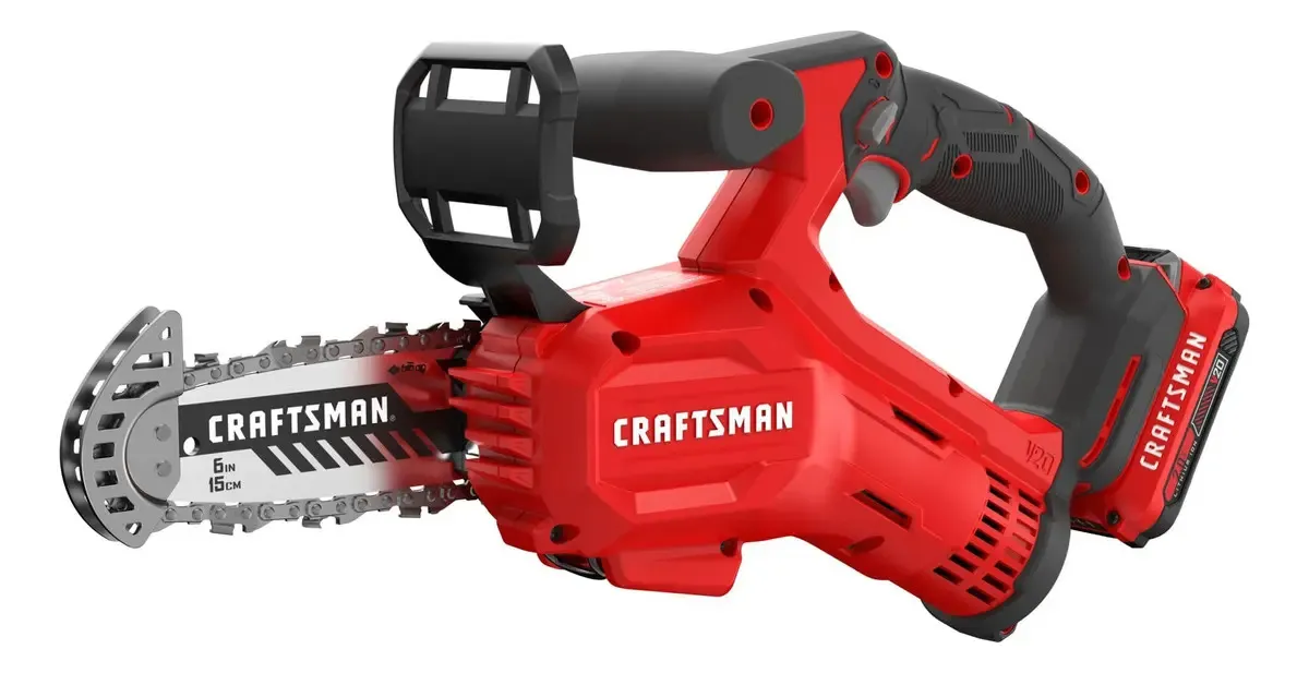 Sierra Podadora Inalámbrica Craftsman con Batería y Cadena de 6 Pulgadas para Jardinería